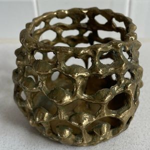 Metal Pinecone Votive Holder